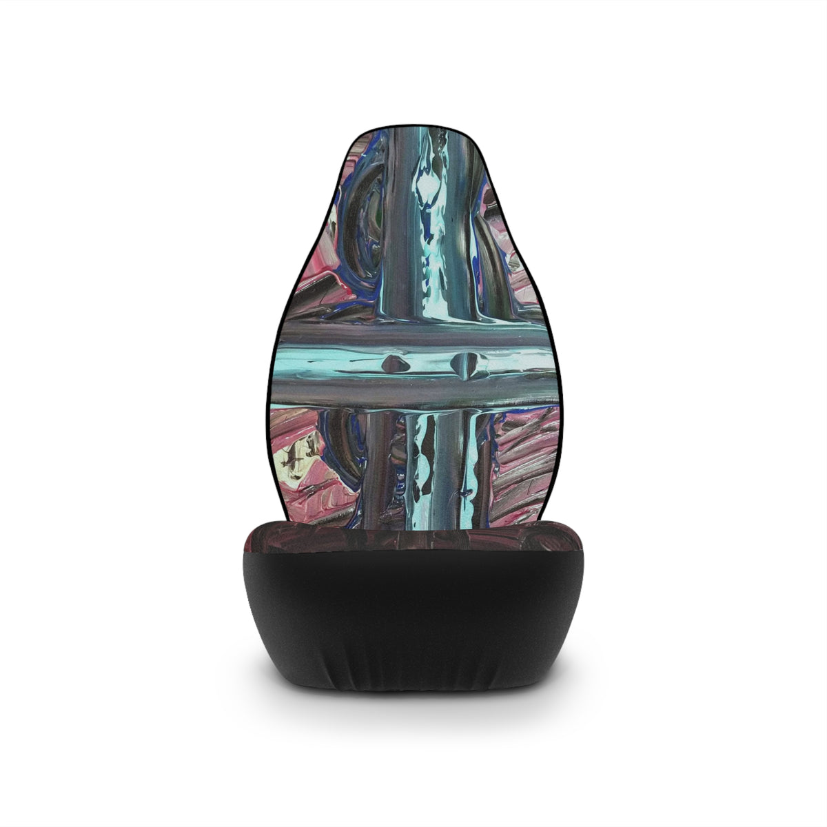 Abstract Metallic Cross Car Seat Covers — Artistic Automotive Seat Protector