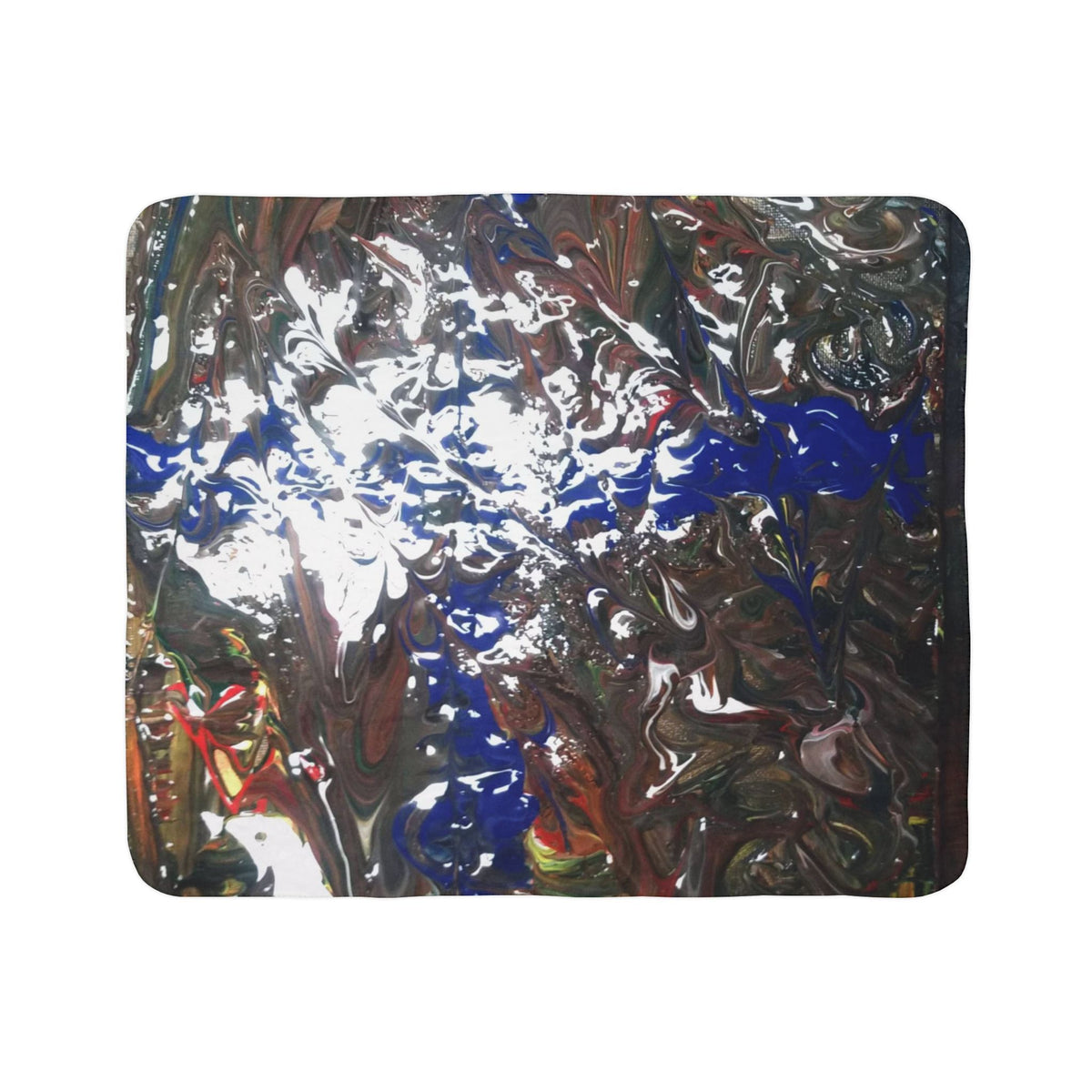 Cozy Fleece Sherpa Blanket - Abstract Art Throw, Soft Plush Decor, Perfect for Cozy Nights, Unique Gift Idea, Home Accent, Vibrant Design