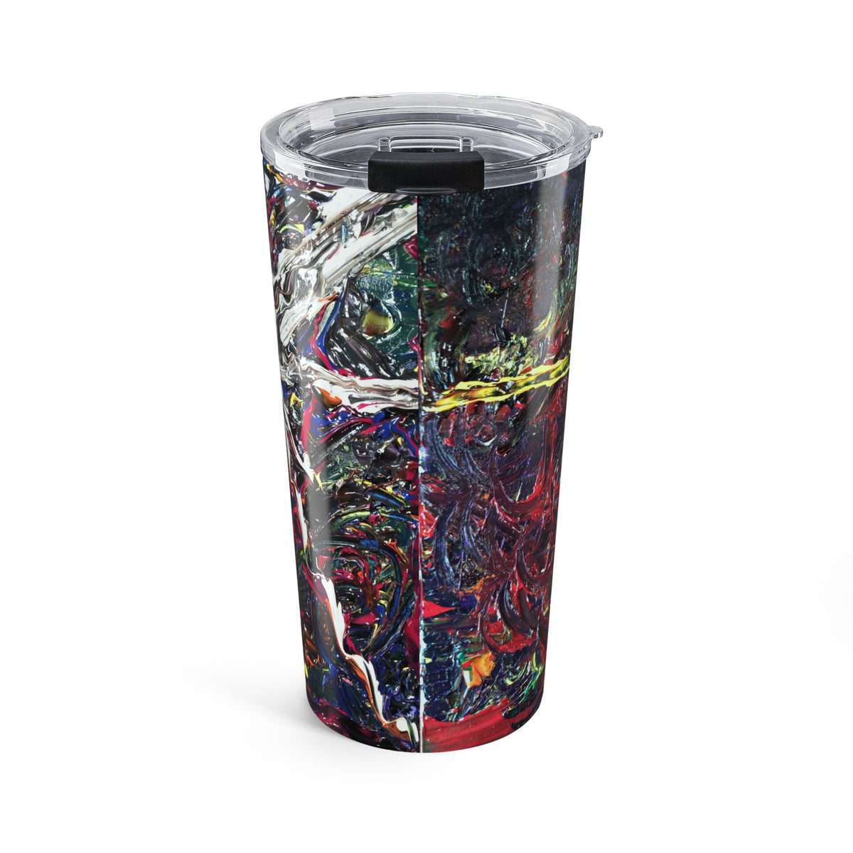 20oz Abstract Art Tumbler – Colorful Modern Paint Swirl Travel Cup