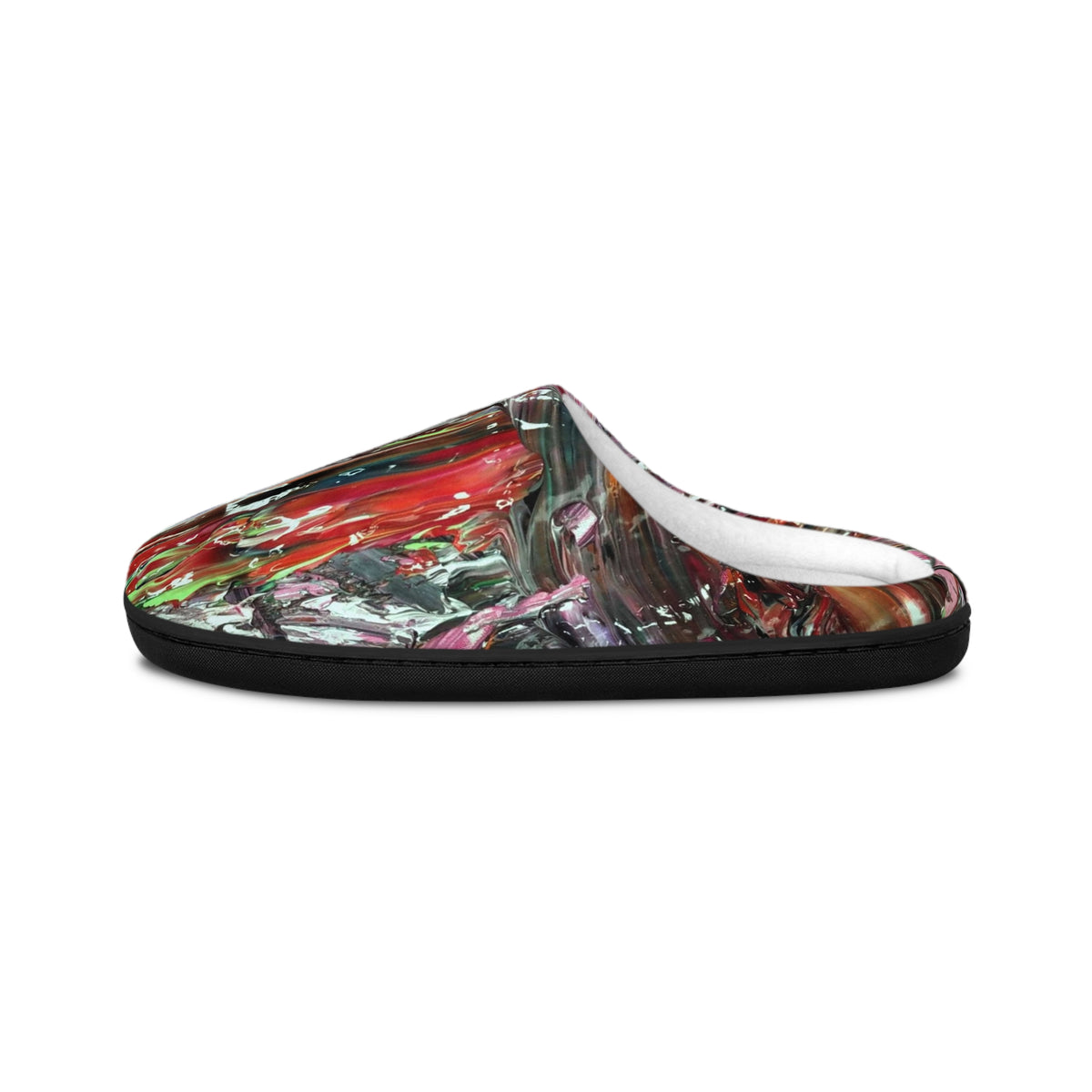 Cozy Artistic Women's Indoor Slippers, Lounge Footwear, Home Relaxation Gifts, Unique Textile Design, Birthday Present, Housewarming Gift