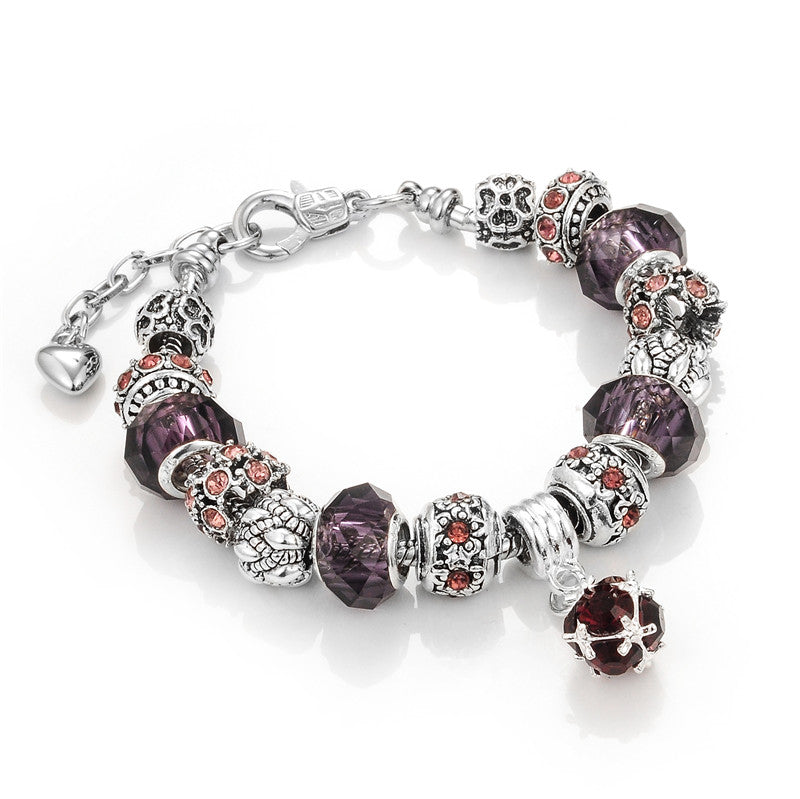 Glass Bead Bracelet, Crystal Bracelet for Women