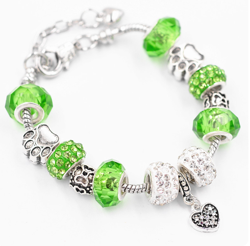 Glass Bead Bracelet, Crystal Bracelet for Women