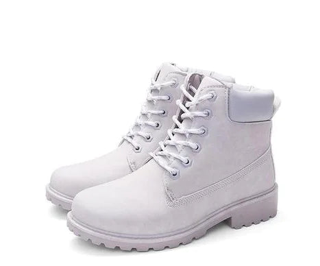 Pink Martin Boots - Flat Leather Ankle Boots JahSonFire