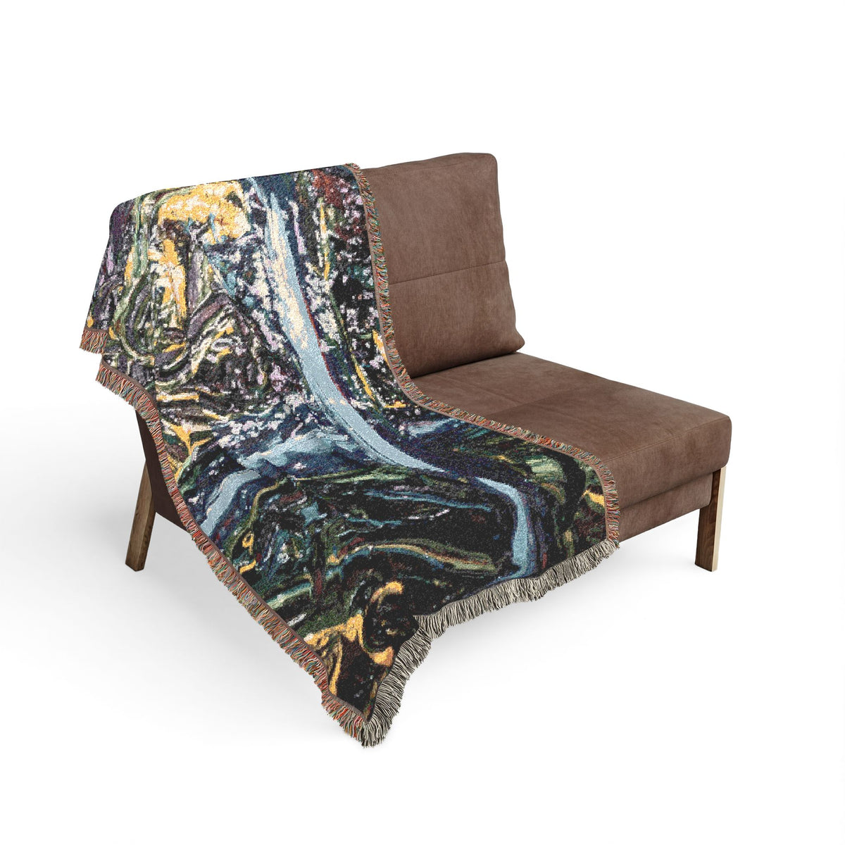 Artistic Woven Blanket: Cozy Home Decor, Perfect for Gifts, Living Room or Bedroom, Ideal for Housewarming and Christmas