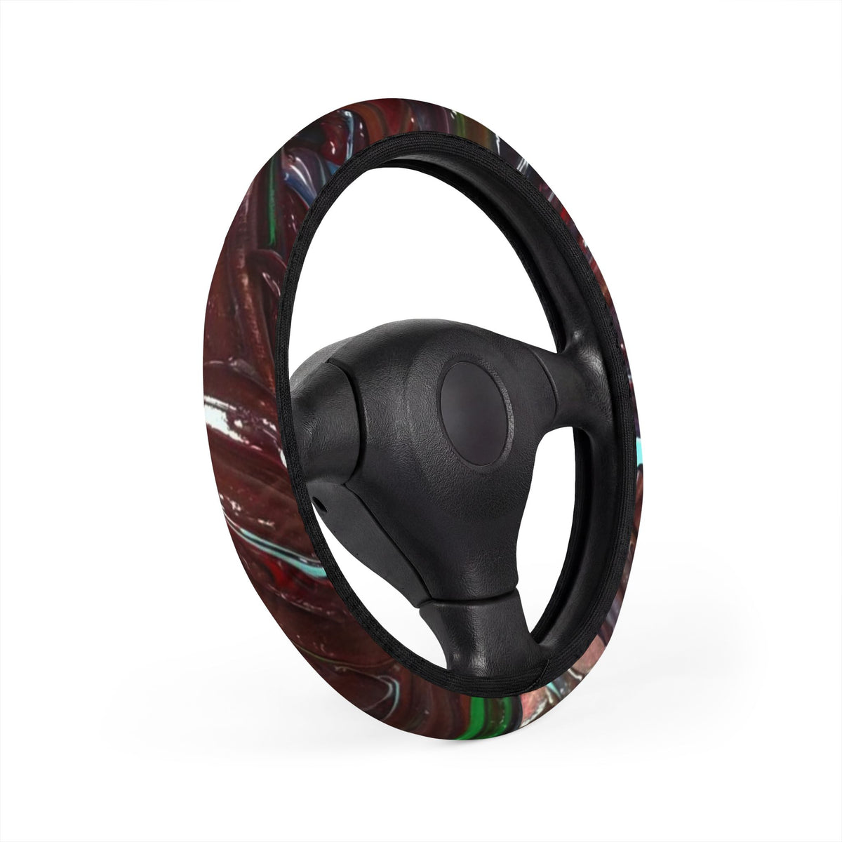 Iridescent Abalone Car Steering Wheel Cover — Pearlized Shell Pattern
