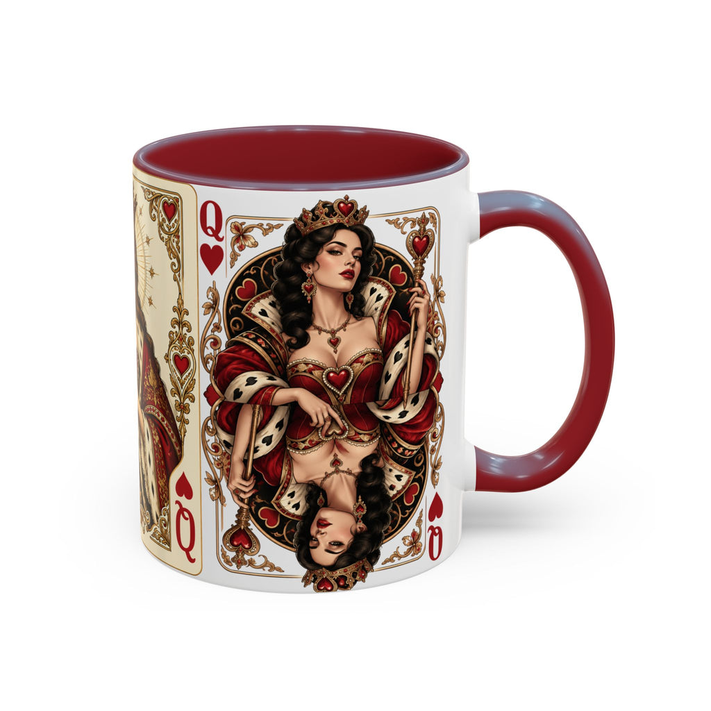 Queen of Hearts Playing Card Coffee Mug