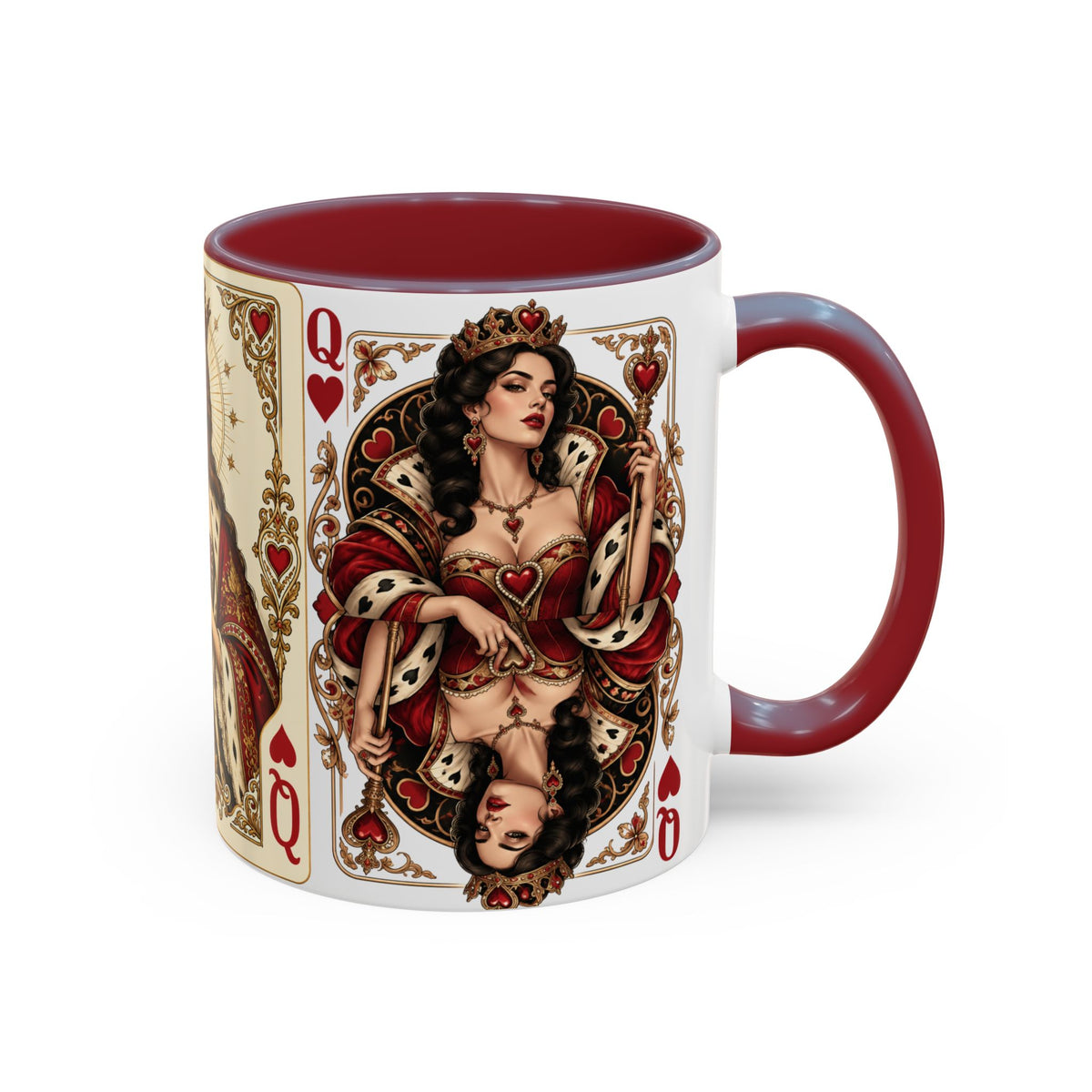 Queen of Hearts Playing Card Coffee Mug
