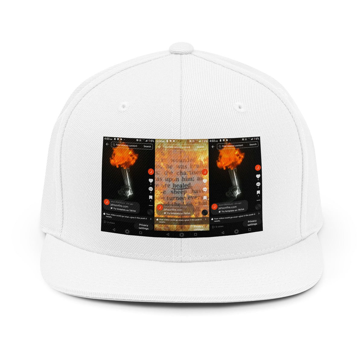 Snapback Hat — Vintage Cocktail Recipe Graphic Cap