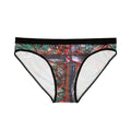 Abstract Cross-Pattern Women's Bikini Briefs — Colorful Art Print Underwear