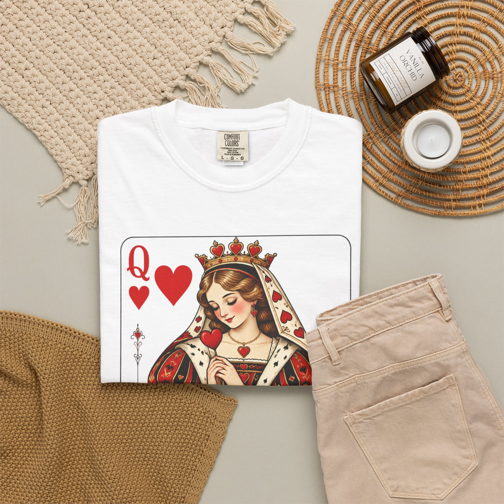 Queen of Hearts Playing Card T-Shirt