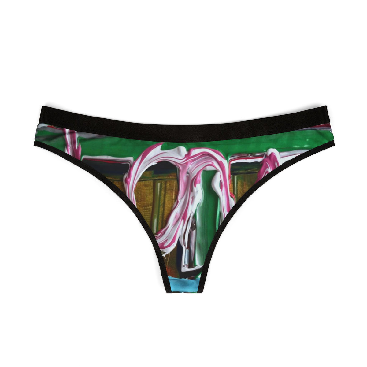 Colorful Women's Thongs, Unique Underwear, AOP Lingerie, Comfortable Fashion, Fun Gift for Her