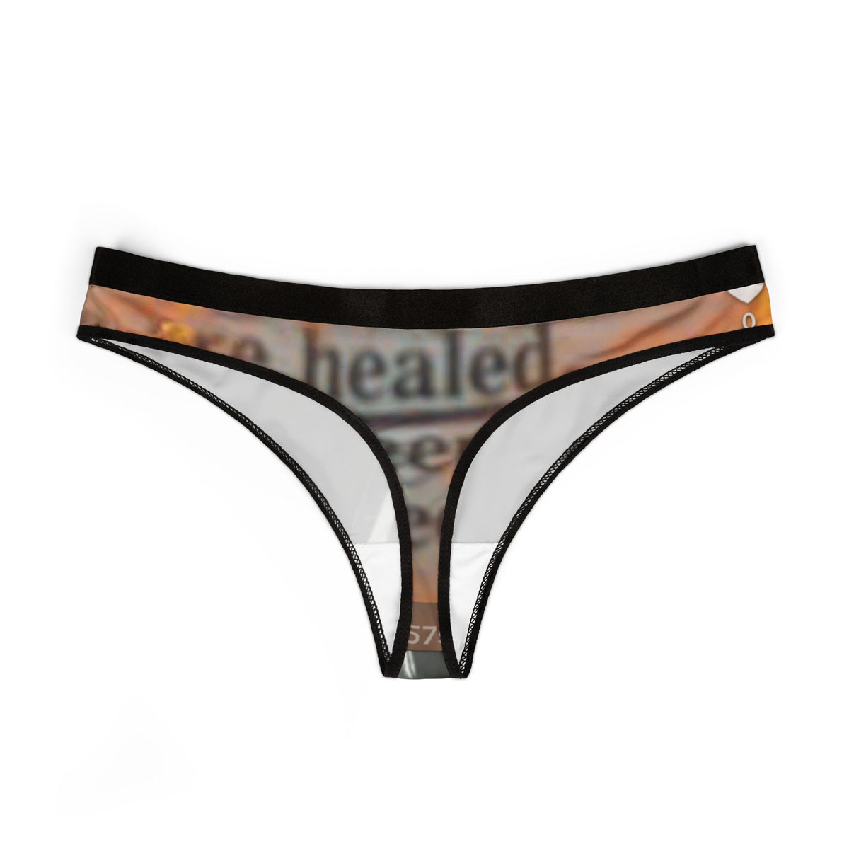 Flame & Scripture Women's Thong - Inspirational Fire Print Underwear