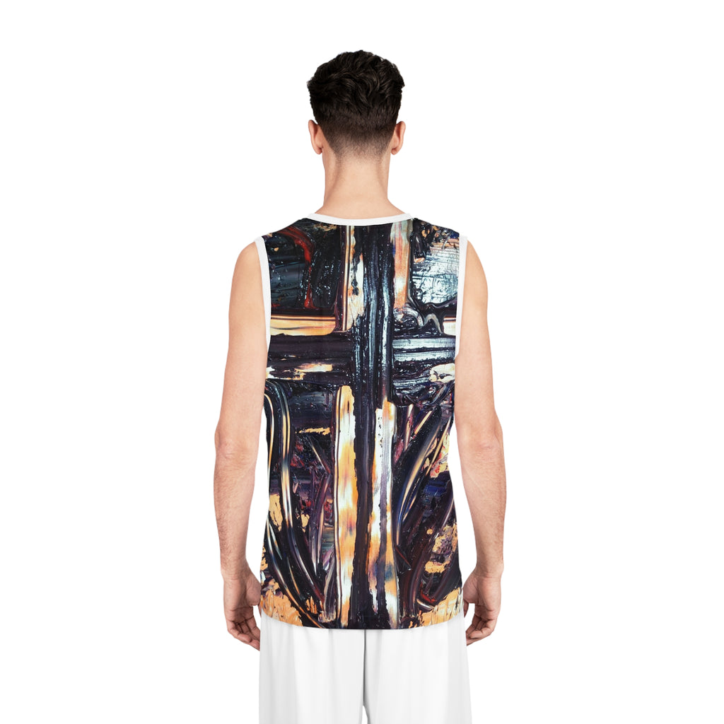 Abstract Urban Paint Basketball Jersey