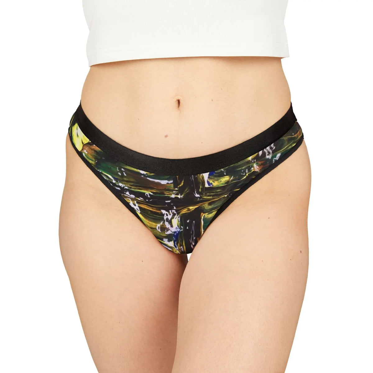 Colorful Women's Thongs - Comfortable Underwear, Fashionable Daily Wear, Gift for Her, Artistic Lingerie, Unique Panties Printify