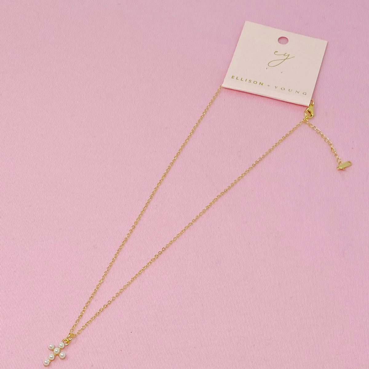 Shell Pearl Cross Necklace JahSonFire