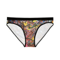 Abstract Marble Print Women's Bikini Briefs — Colorful Swirl Pattern