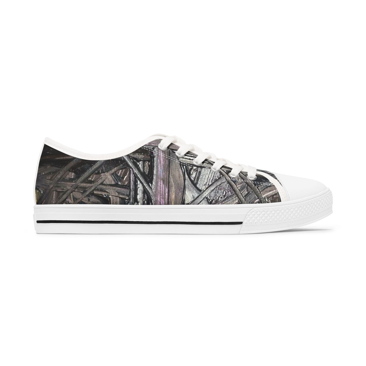 Women's Low Top Sneakers — Subtle Abstract Graffiti Print