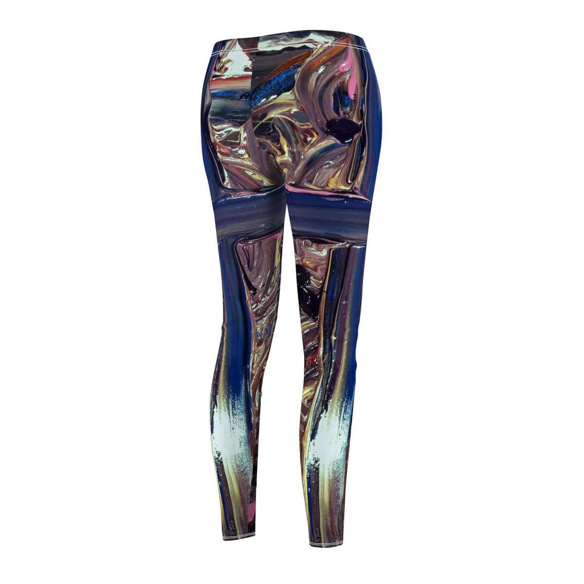 Abstract Marble Print Leggings — Women's All-Over-Print Casual Leggings