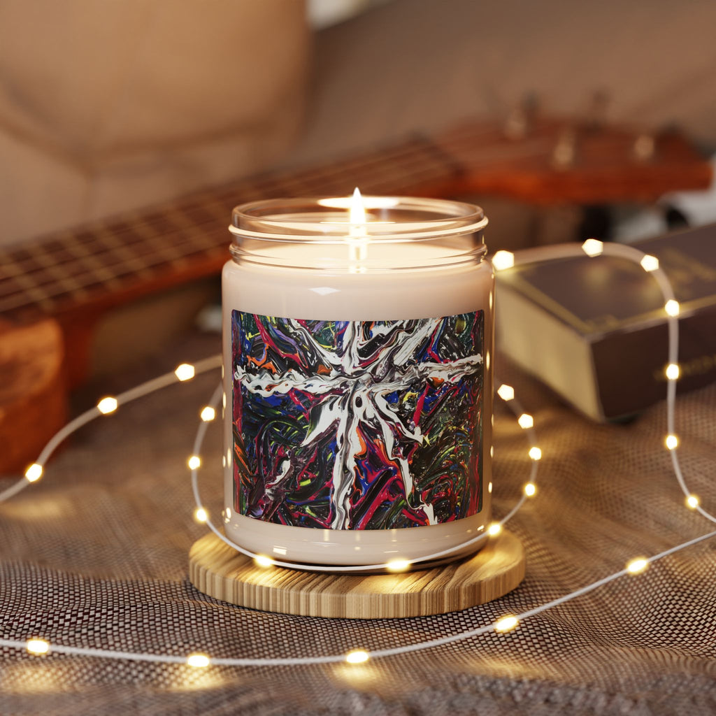 Abstract Starburst Soy Candle — 9oz Scented Jar