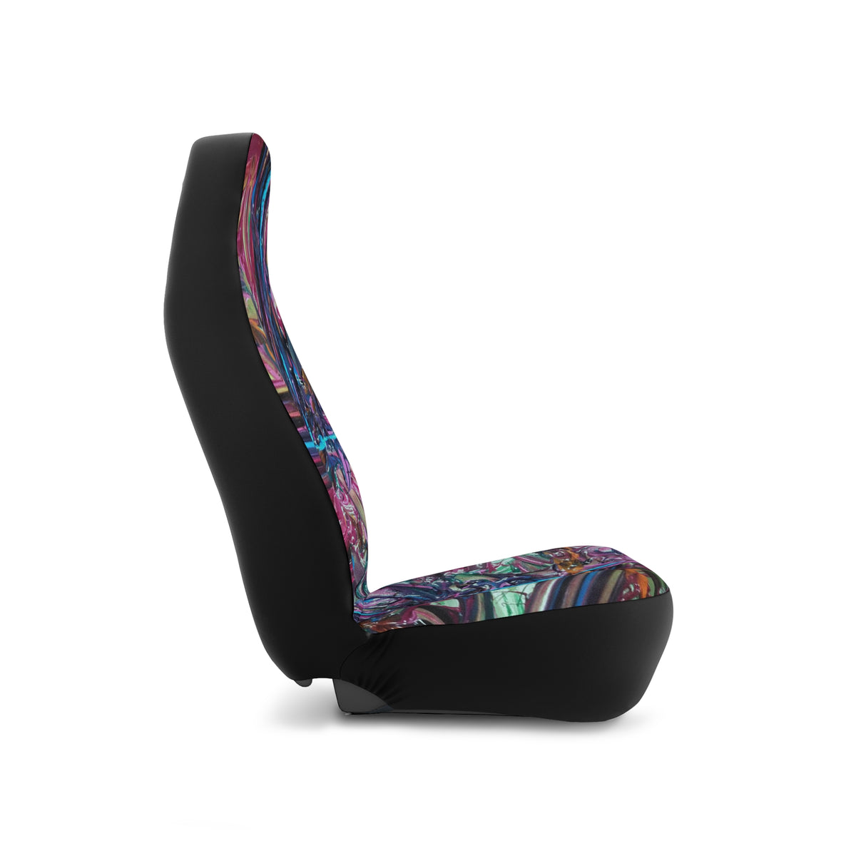 Abstract Neon Paint Car Seat Covers — Vibrant Artistic Protection for Auto Interiors