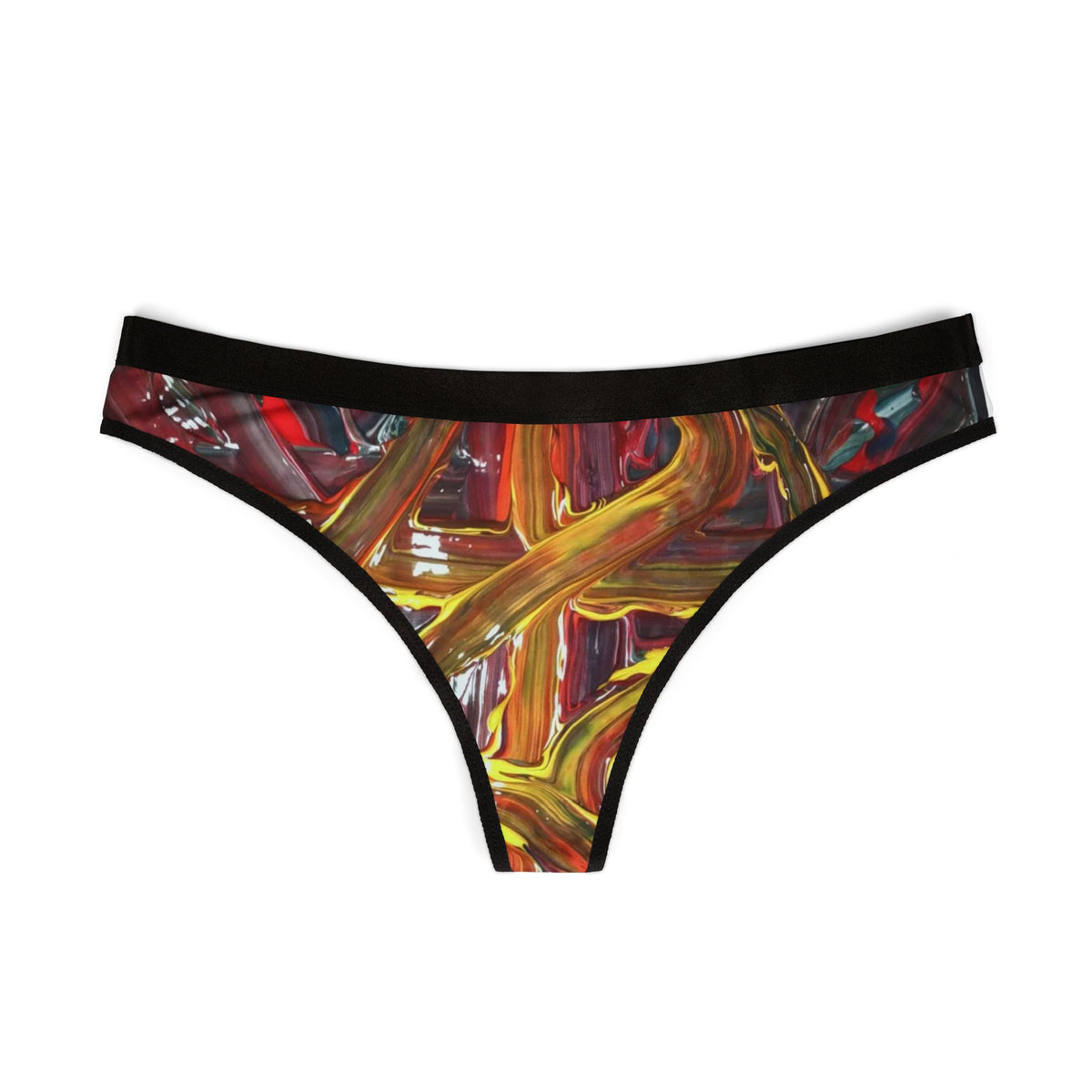 Artistic Women's Thongs - AOP, Colorful Underwear, Unique Lingerie, Comfortable Thongs, Gift for Her, Festival Intimates