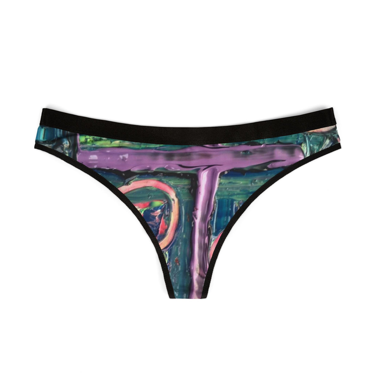 Artistic Women's Thongs, Stylish Underwear, Unique Lingerie, Colorful Thongs, Gifts for Her, Fashion Basics