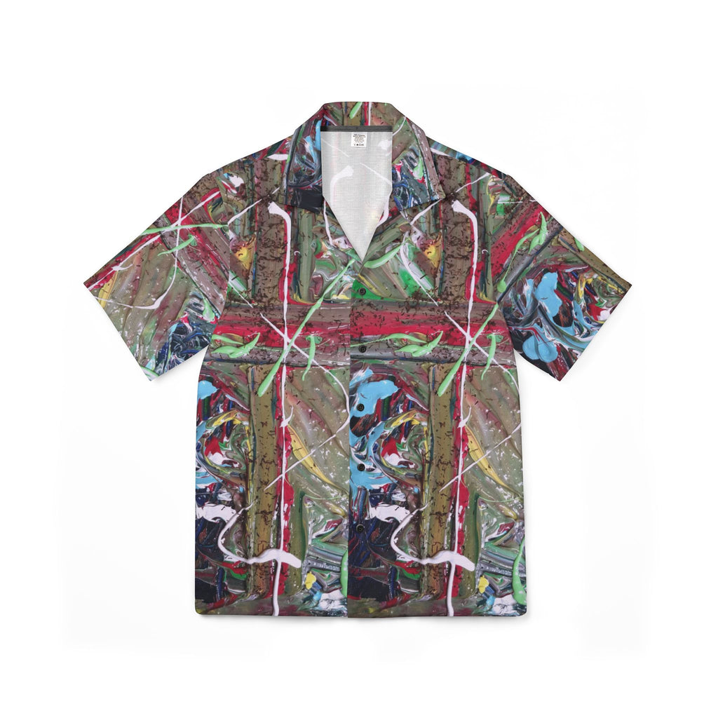 Abstract Paint Splash Hawaiian Camp Shirt — Vibrant Artistic AOP Vacation Shirt