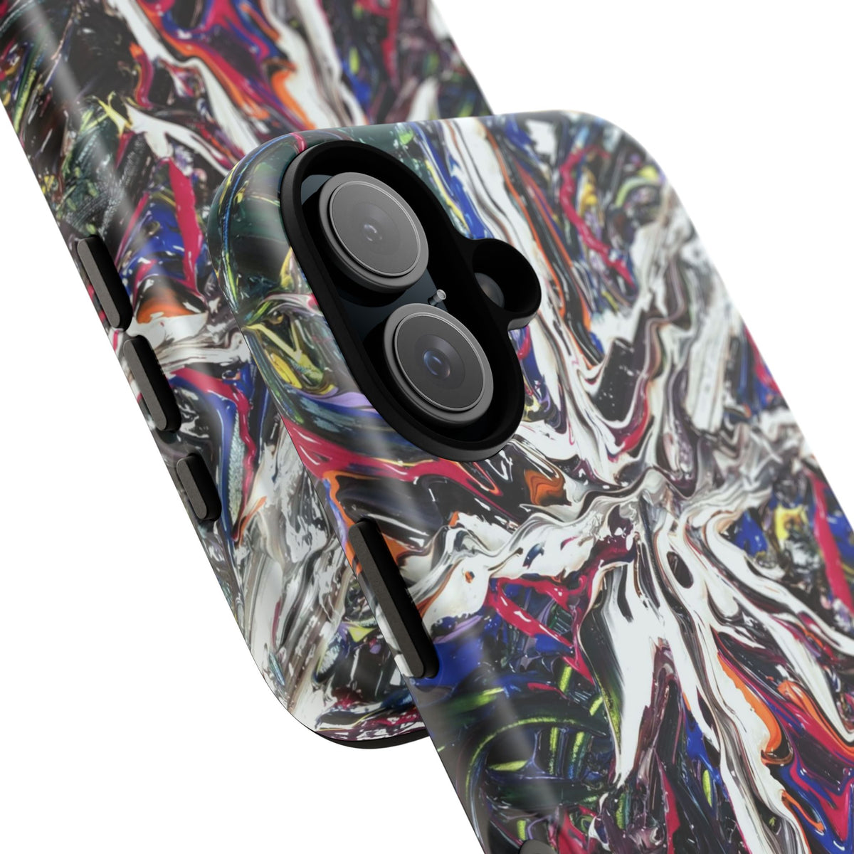 Abstract Splash Tough Phone Case – Colorful Drip Art Protective Cover