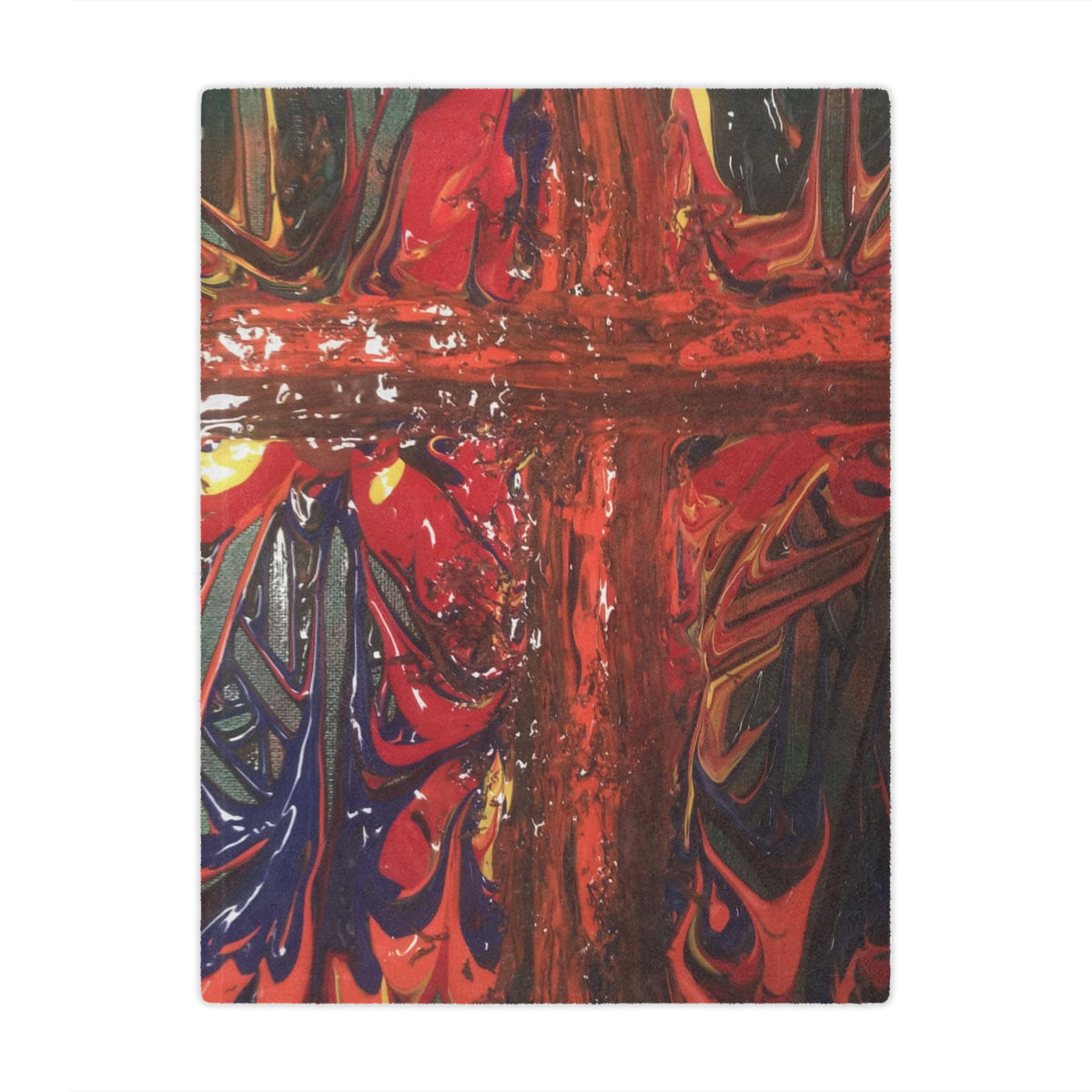 Vibrant Artistic Minky Blanket, Cozy Home Decor, Unique Gift for Art Lovers, Colorful Throw Blanket, Stylish Living Room Accessory