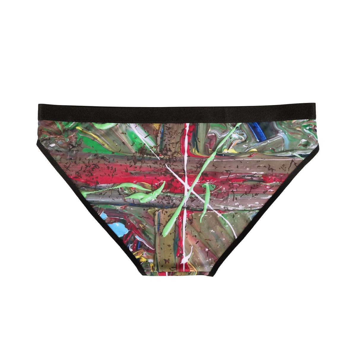 Abstract Paint Splash Women's Bikini Briefs — Colorful Artistic Underwear