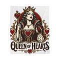 Queen of Hearts Velveteen Plush Blanket