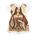 Queen of Hearts Playing Card T-Shirt Dress