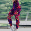 Leaf Print Yoga Leggings for Fitness and Exercise