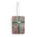 Car Air Freshener — Abstract Rose Swirl with Green Cross Design