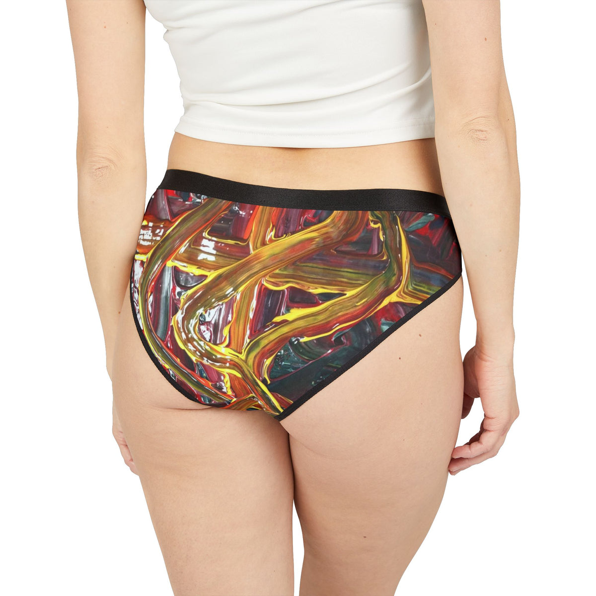 Artistic Women's Underwear, Colorful Lingerie, Unique Print Briefs, Gift for Her, Stylish Intimates