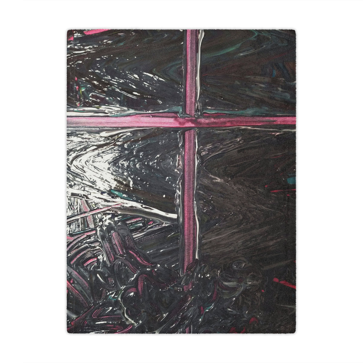 Cozy Minky Blanket with Abstract Window Design | Soft Throw for Home Décor, Gifts for Her, Snuggle Blanket, Winter Warmth