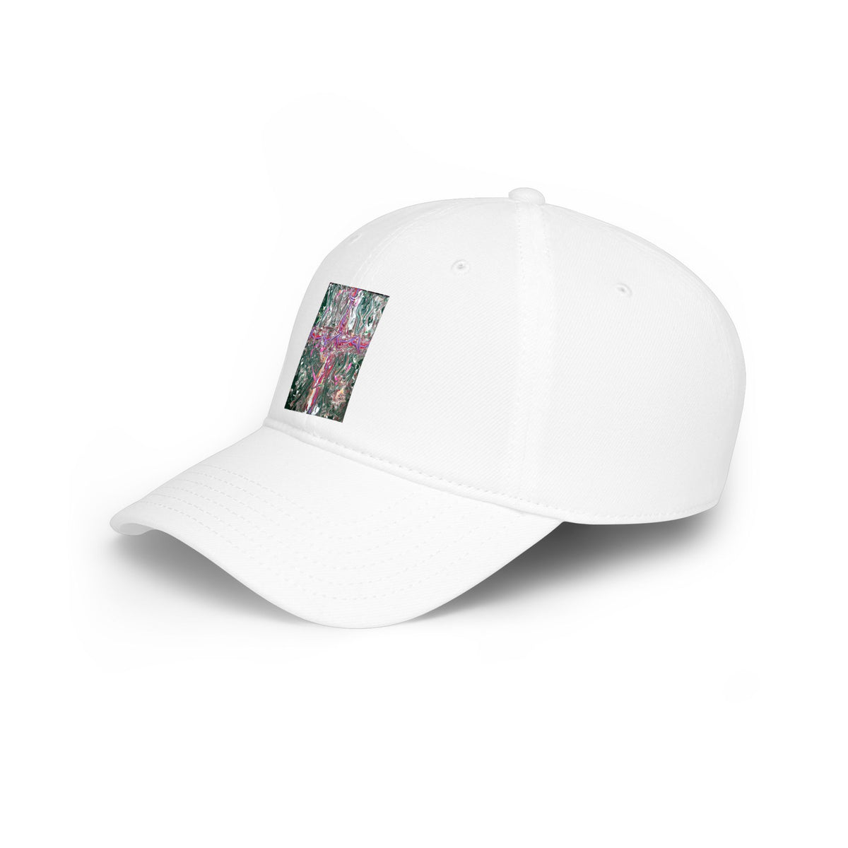 Abstract Pink Cross Embroidered Baseball Cap