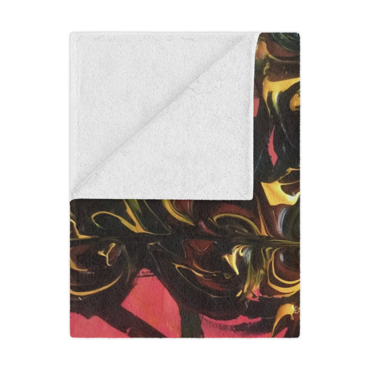Artistic Minky Blanket with Vibrant Abstract Design, Cozy Throw for Home Decor, Gift for Art Lovers, Perfect for Birthdays, Housewarming