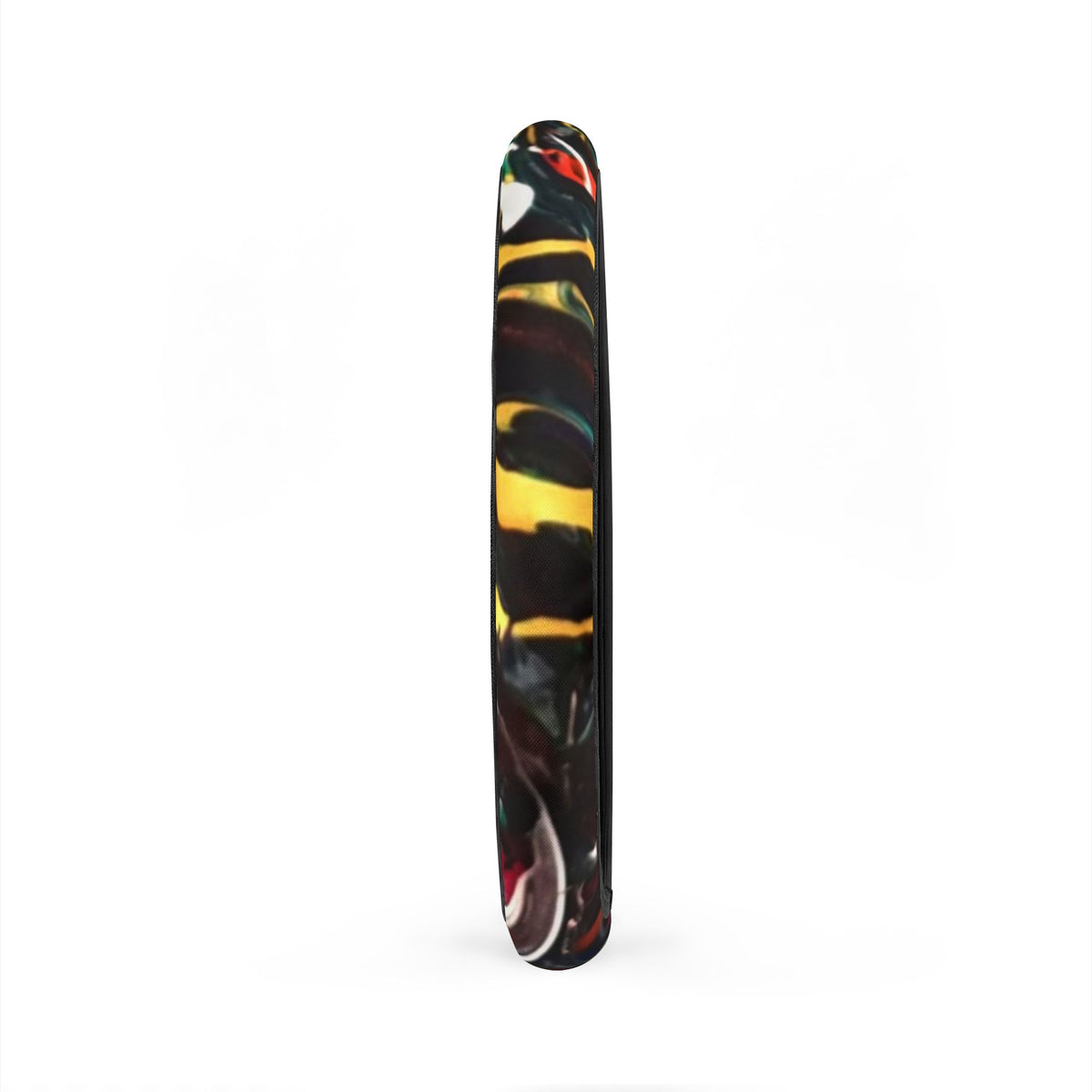 Abstract Marble Pattern Steering Wheel Cover – Black, Red & Gold Car Accessory