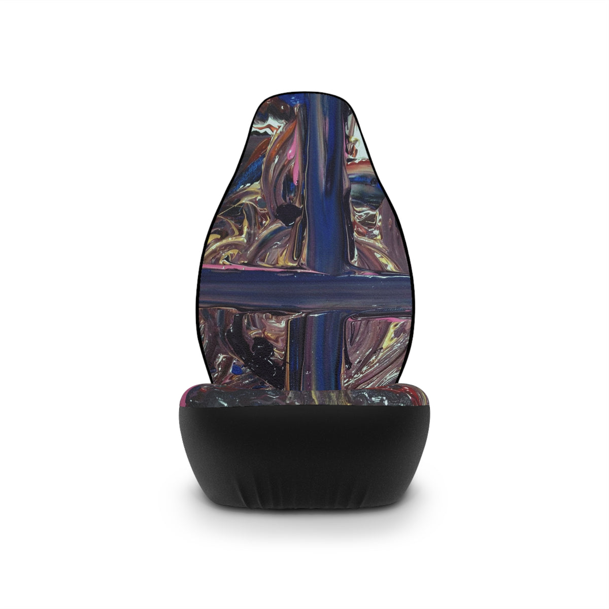 Abstract Cross Pattern Car Seat Covers — Bold Artistic Vehicle Seat Protector
