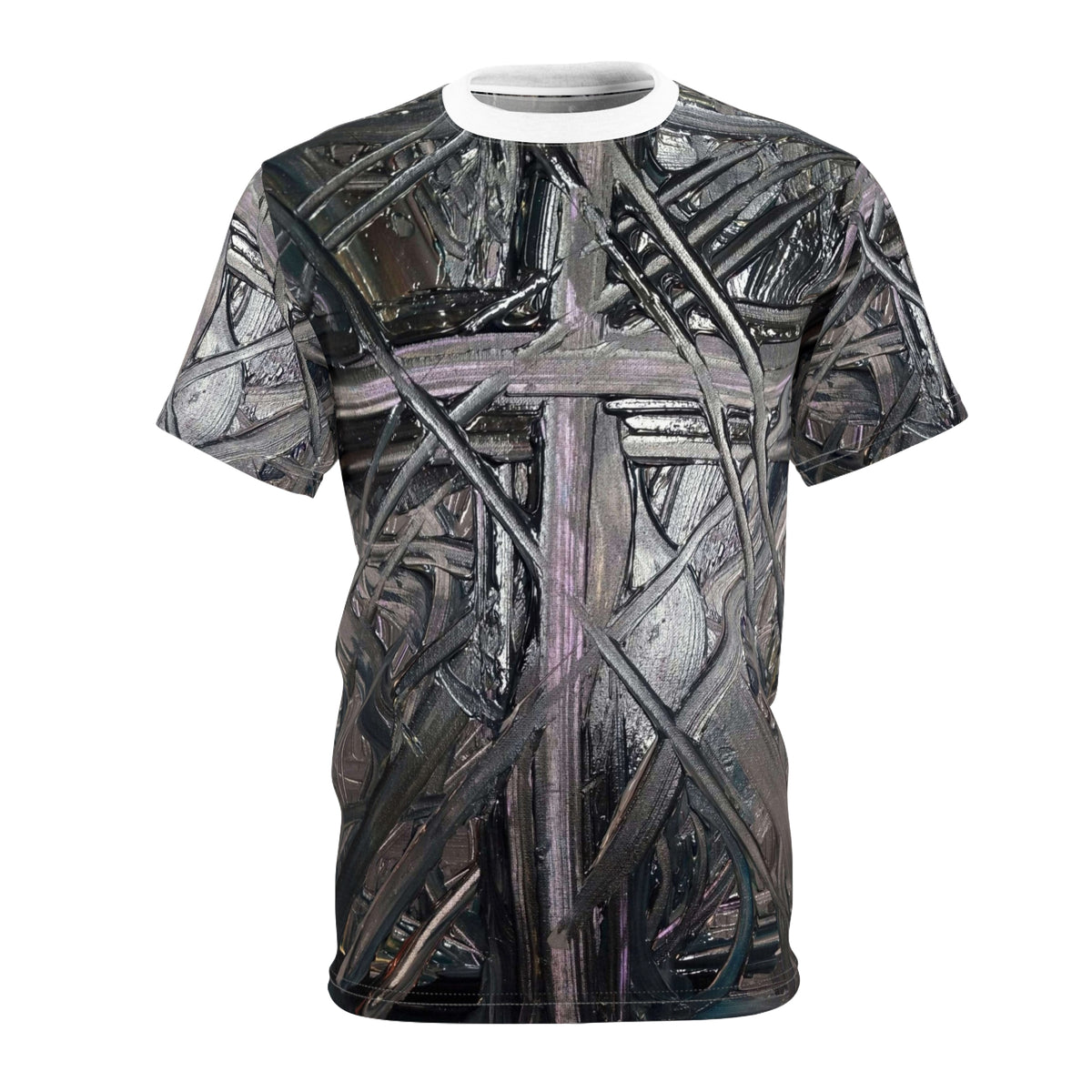 Cross & Thorns T-Shirt — Gothic Religious All-Over Print
