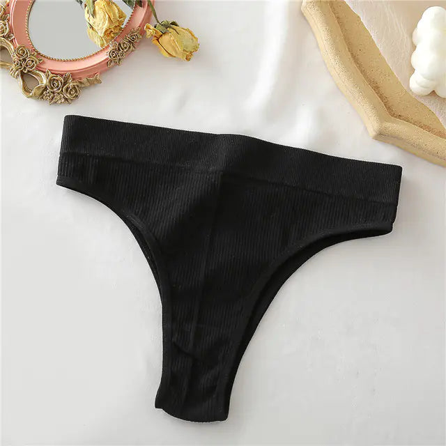 High Waisted Women's Seamless Thongs in 9 Colors JahSonFire