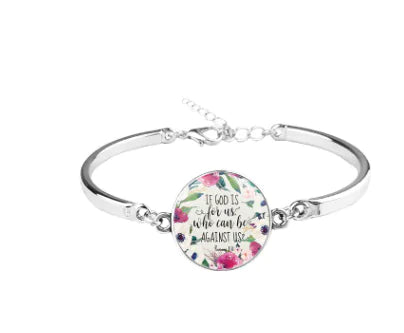 Patterned Bible Bracelet with Gemstones and Chain JahSonFire