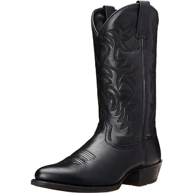 Embroidered Medium Sleeve Western Cowboy Boots JahSonFire