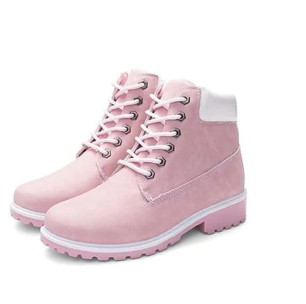 Pink Martin Boots - Flat Leather Ankle Boots JahSonFire