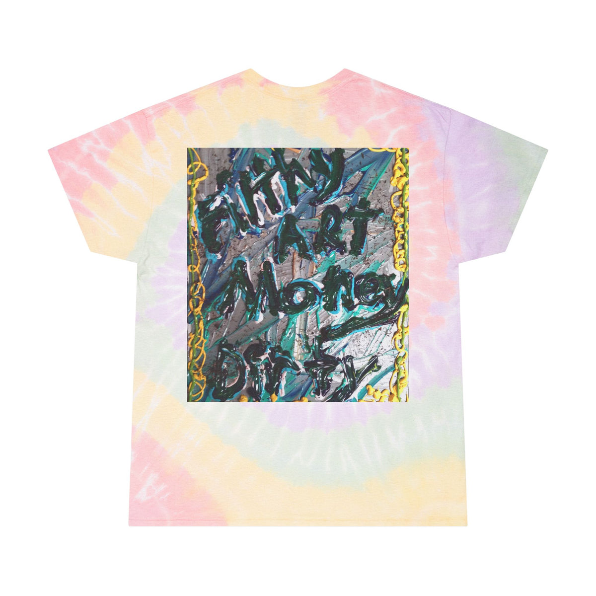 Tie-Dye Spiral Tee — Graphic "Ain't Worth My Time" Pastel Retro T-Shirt