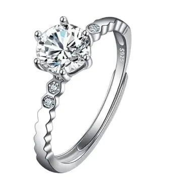 Female Imitation Moissan Diamond Ring JahSonFire