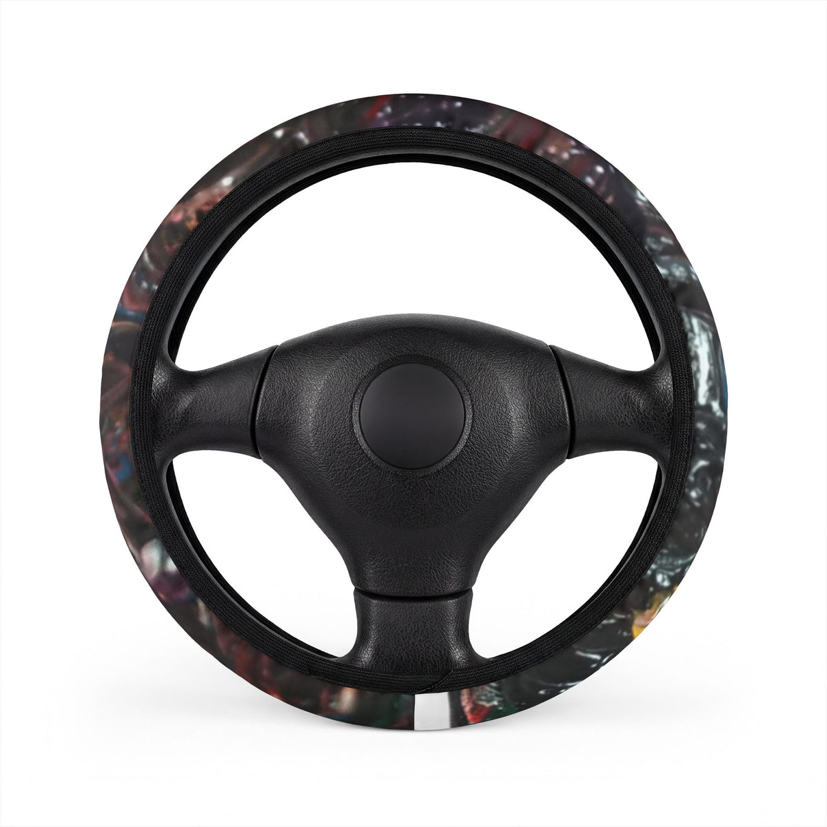 Nebula Night Car Steering Wheel Cover — Cosmic Galaxy Print