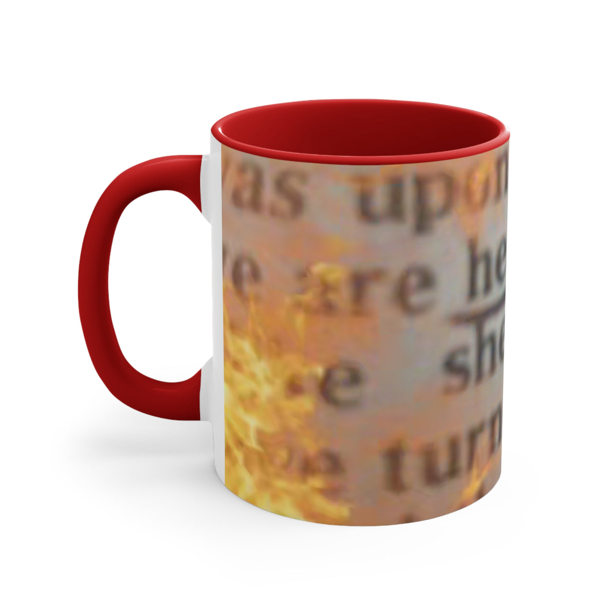 Inspirational Scripture Accent Mug — "Healed" Text Design, Pink Interior