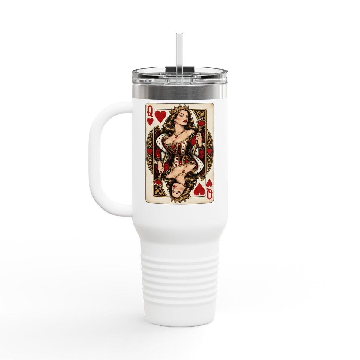 40oz Queen of Hearts Insulated Travel Mug